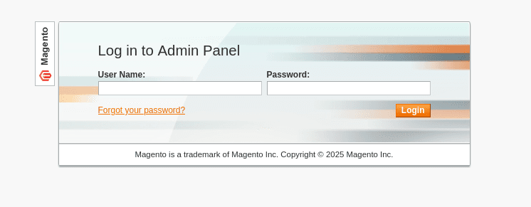 admin login